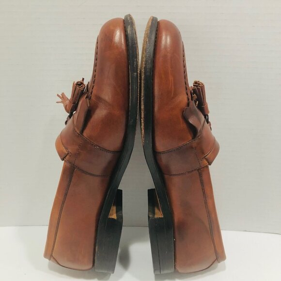 Allen Edmonds Cognac Leather Newport Loafer Shoes Men 10.5D Tassels‎ Kiltie main image 7